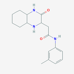molecular formula C17H23N3O2 B11182486 2-(3-Oxo-decahydro-quinoxalin-2-yl)-N-m-tolyl-acetamide 
