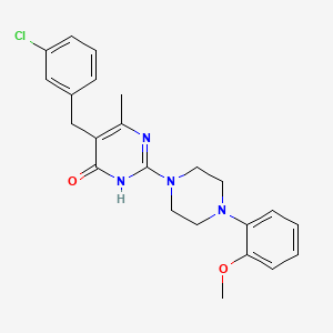molecular formula C23H25ClN4O2 B11182589 5-(3-Chlorobenzyl)-2-[4-(2-methoxyphenyl)piperazin-1-yl]-6-methylpyrimidin-4-ol 