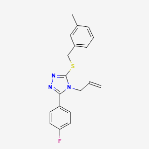 molecular formula C19H18FN3S B11182596 4-allyl-3-(4-fluorophenyl)-5-[(3-methylbenzyl)sulfanyl]-4H-1,2,4-triazole 