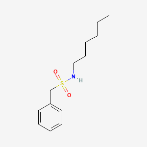 molecular formula C13H21NO2S B11182654 N-hexyl-1-phenylmethanesulfonamide 