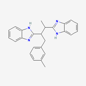 molecular formula C25H24N4 B11182847 2-[3-(1H-1,3-Benzodiazol-2-YL)-4-(3-methylphenyl)butan-2-YL]-1H-1,3-benzodiazole 