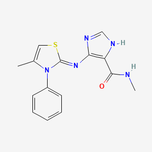 molecular formula C15H15N5OS B11182995 N-methyl-5-{[(2Z)-4-methyl-3-phenyl-1,3-thiazol-2(3H)-ylidene]amino}-1H-imidazole-4-carboxamide 