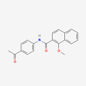 molecular formula C20H17NO3 B11183008 N-(4-acetylphenyl)-1-methoxynaphthalene-2-carboxamide 