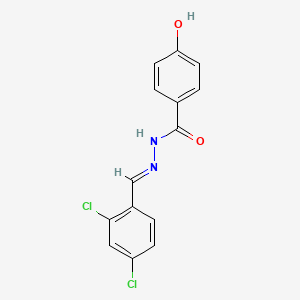 molecular formula C14H10Cl2N2O2 B11183040 N'-(2,4-dichlorobenzylidene)-4-hydroxybenzohydrazide 