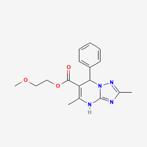 molecular formula C17H20N4O3 B11183095 2-Methoxyethyl 2,5-dimethyl-7-phenyl-4,7-dihydro[1,2,4]triazolo[1,5-a]pyrimidine-6-carboxylate 