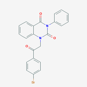 molecular formula C22H15BrN2O3 B11183105 1-[2-(4-bromophenyl)-2-oxoethyl]-3-phenylquinazoline-2,4(1H,3H)-dione 