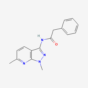 molecular formula C16H16N4O B11183126 N-(1,6-dimethyl-1H-pyrazolo[3,4-b]pyridin-3-yl)-2-phenylacetamide 