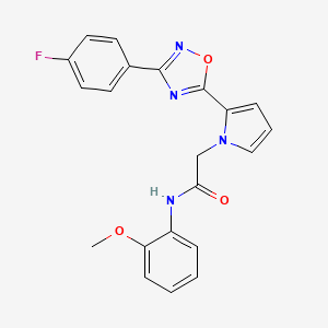 molecular formula C21H17FN4O3 B11183204 2-{2-[3-(4-fluorophenyl)-1,2,4-oxadiazol-5-yl]-1H-pyrrol-1-yl}-N-(2-methoxyphenyl)acetamide 