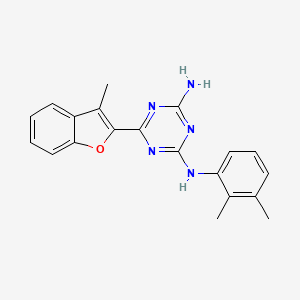 molecular formula C20H19N5O B11183271 N-(2,3-dimethylphenyl)-6-(3-methyl-1-benzofuran-2-yl)-1,3,5-triazine-2,4-diamine 