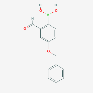 molecular formula C14H13BO4 B111834 4-Benzyloxy-2-formylphenylboronic acid CAS No. 139962-97-3