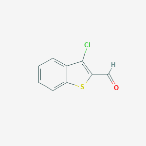 molecular formula C9H5ClOS B111835 3-Chloro-1-benzothiophene-2-carbaldehyde CAS No. 14006-54-3