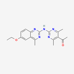 molecular formula C19H21N5O2 B11183514 5-Acetyl-2-[(6-ethoxy-4-methylquinazolin-2-yl)amino]-4,6-dimethylpyrimidine 