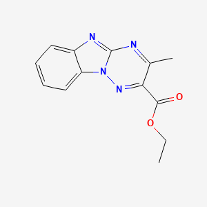 molecular formula C13H12N4O2 B11183574 Ethyl 3-methyl[1,2,4]triazino[2,3-a]benzimidazole-2-carboxylate 