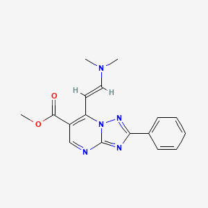 molecular formula C17H17N5O2 B11183587 methyl 7-[(E)-2-(dimethylamino)ethenyl]-2-phenyl[1,2,4]triazolo[1,5-a]pyrimidine-6-carboxylate 