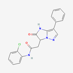 molecular formula C19H15ClN4O2 B11183726 N-(2-chlorophenyl)-2-(2-oxo-7-phenyl-2,3-dihydro-1H-imidazo[1,2-b]pyrazol-3-yl)acetamide 