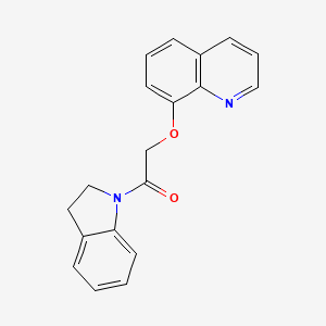 molecular formula C19H16N2O2 B11183965 1-(2,3-dihydro-1H-indol-1-yl)-2-(quinolin-8-yloxy)ethanone 