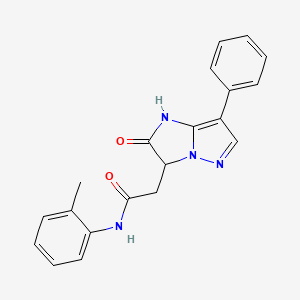 molecular formula C20H18N4O2 B11184123 N-(2-methylphenyl)-2-(2-oxo-7-phenyl-2,3-dihydro-1H-imidazo[1,2-b]pyrazol-3-yl)acetamide 