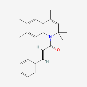 molecular formula C23H25NO B11184238 (2E)-1-(2,2,4,6,7-pentamethylquinolin-1(2H)-yl)-3-phenylprop-2-en-1-one 