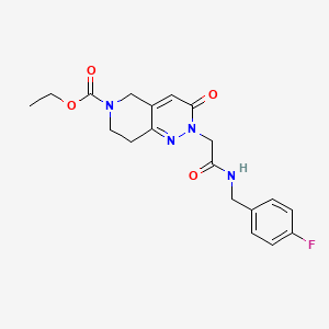 molecular formula C19H21FN4O4 B11184263 ethyl 2-{2-[(4-fluorobenzyl)amino]-2-oxoethyl}-3-oxo-3,5,7,8-tetrahydropyrido[4,3-c]pyridazine-6(2H)-carboxylate 