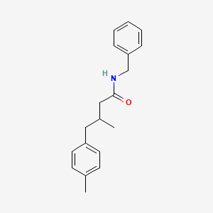 molecular formula C19H23NO B11184292 N-benzyl-3-methyl-4-(4-methylphenyl)butanamide 
