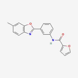 molecular formula C19H14N2O3 B11184325 N-[3-(6-methyl-1,3-benzoxazol-2-yl)phenyl]furan-2-carboxamide 