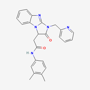 molecular formula C25H23N5O2 B11184416 N-(3,4-dimethylphenyl)-2-[2-oxo-1-(pyridin-2-ylmethyl)-2,3-dihydro-1H-imidazo[1,2-a]benzimidazol-3-yl]acetamide 