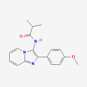 molecular formula C18H19N3O2 B11184457 N-[2-(4-methoxyphenyl)imidazo[1,2-a]pyridin-3-yl]-2-methylpropanamide 