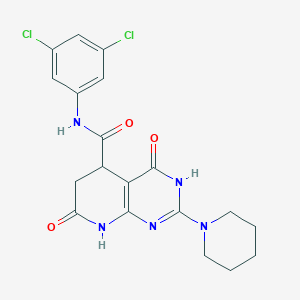 molecular formula C19H19Cl2N5O3 B11184481 N-(3,5-dichlorophenyl)-4-hydroxy-7-oxo-2-(piperidin-1-yl)-5,6,7,8-tetrahydropyrido[2,3-d]pyrimidine-5-carboxamide 