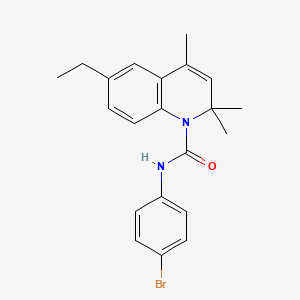 molecular formula C21H23BrN2O B11184511 N-(4-bromophenyl)-6-ethyl-2,2,4-trimethylquinoline-1(2H)-carboxamide 