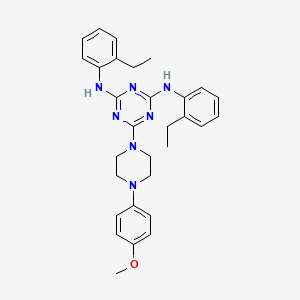 molecular formula C30H35N7O B11184534 N,N'-bis(2-ethylphenyl)-6-[4-(4-methoxyphenyl)piperazin-1-yl]-1,3,5-triazine-2,4-diamine 
