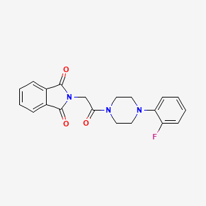 molecular formula C20H18FN3O3 B11184660 2-{2-[4-(2-fluorophenyl)piperazin-1-yl]-2-oxoethyl}-1H-isoindole-1,3(2H)-dione 