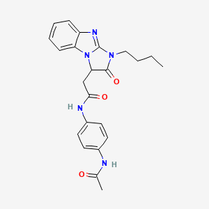 molecular formula C23H25N5O3 B11184712 N-[4-(acetylamino)phenyl]-2-(1-butyl-2-oxo-2,3-dihydro-1H-imidazo[1,2-a]benzimidazol-3-yl)acetamide 