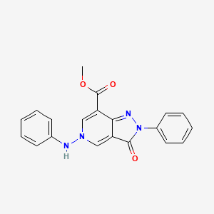 molecular formula C20H16N4O3 B11184818 methyl 3-oxo-2-phenyl-5-(phenylamino)-3,5-dihydro-2H-pyrazolo[4,3-c]pyridine-7-carboxylate 