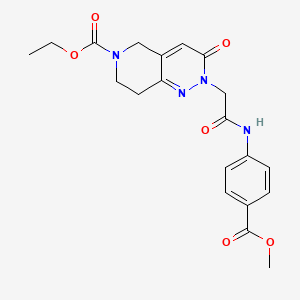 molecular formula C20H22N4O6 B11184910 ethyl 2-(2-{[4-(methoxycarbonyl)phenyl]amino}-2-oxoethyl)-3-oxo-3,5,7,8-tetrahydropyrido[4,3-c]pyridazine-6(2H)-carboxylate 