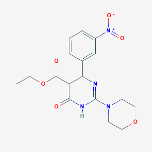molecular formula C17H20N4O6 B11184930 Ethyl 2-(morpholin-4-yl)-6-(3-nitrophenyl)-4-oxo-1,4,5,6-tetrahydropyrimidine-5-carboxylate 