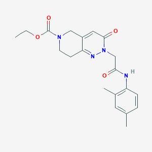 molecular formula C20H24N4O4 B11185089 ethyl 2-{2-[(2,4-dimethylphenyl)amino]-2-oxoethyl}-3-oxo-3,5,7,8-tetrahydropyrido[4,3-c]pyridazine-6(2H)-carboxylate 