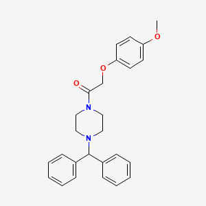 molecular formula C26H28N2O3 B11185273 1-(4-Benzhydrylpiperazino)-2-(4-methoxyphenoxy)-1-ethanone 