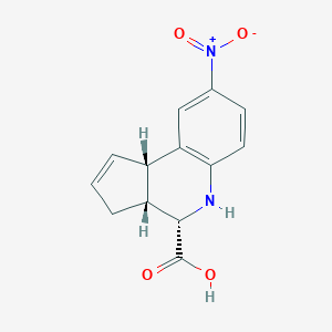 molecular formula C13H12N2O4 B111854 (3aR,4S,9bS)-8-nitro-3a,4,5,9b-tetrahydro-3H-cyclopenta[c]quinoline-4-carboxylic acid CAS No. 1415811-49-2