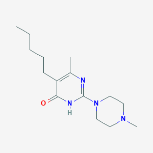 molecular formula C15H26N4O B11185444 6-methyl-2-(4-methylpiperazin-1-yl)-5-pentylpyrimidin-4(3H)-one 