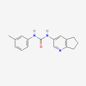 molecular formula C16H17N3O B11185457 3-{5H,6H,7H-Cyclopenta[B]pyridin-3-YL}-1-(3-methylphenyl)urea 
