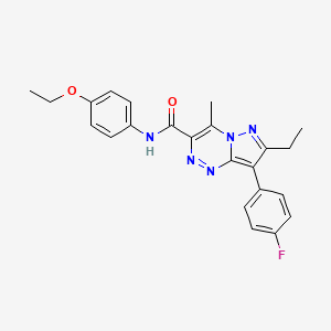 molecular formula C23H22FN5O2 B11185497 N-(4-ethoxyphenyl)-7-ethyl-8-(4-fluorophenyl)-4-methylpyrazolo[5,1-c][1,2,4]triazine-3-carboxamide 