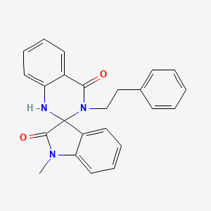molecular formula C24H21N3O2 B11185648 1-methyl-3'-(2-phenylethyl)-1'H-spiro[indole-3,2'-quinazoline]-2,4'(1H,3'H)-dione 