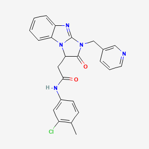 molecular formula C24H20ClN5O2 B11185760 N-(3-chloro-4-methylphenyl)-2-[2-oxo-1-(pyridin-3-ylmethyl)-2,3-dihydro-1H-imidazo[1,2-a]benzimidazol-3-yl]acetamide 