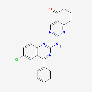 molecular formula C22H16ClN5O B11185826 2-[(6-chloro-4-phenylquinazolin-2-yl)amino]-7,8-dihydroquinazolin-5(6H)-one 