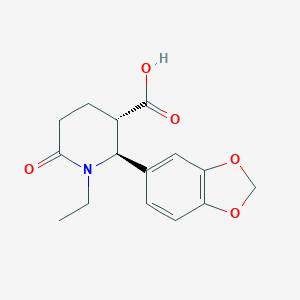 molecular formula C15H17NO5 B111860 (2S,3S)-2-(1,3-benzodioxol-5-yl)-1-ethyl-6-oxopiperidine-3-carboxylic acid CAS No. 1415811-76-5