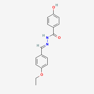molecular formula C16H16N2O3 B11186010 N'-[(E)-(4-ethoxyphenyl)methylidene]-4-hydroxybenzohydrazide 