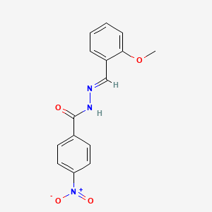 molecular formula C15H13N3O4 B11186020 N'-[(E)-(2-methoxyphenyl)methylidene]-4-nitrobenzohydrazide 