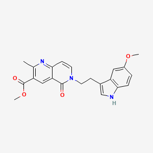 molecular formula C22H21N3O4 B11186109 methyl 6-[2-(5-methoxy-1H-indol-3-yl)ethyl]-2-methyl-5-oxo-5,6-dihydro-1,6-naphthyridine-3-carboxylate 