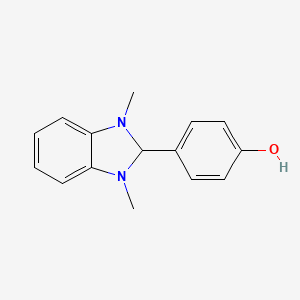 molecular formula C15H16N2O B11186167 Phenol, 4-(2,3-dihydro-1,3-dimethyl-1H-benzimidazol-2-yl)- CAS No. 331416-77-4