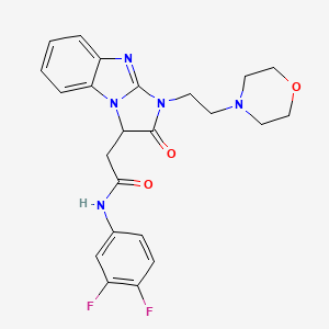 molecular formula C23H23F2N5O3 B11186611 N-(3,4-difluorophenyl)-2-{1-[2-(morpholin-4-yl)ethyl]-2-oxo-2,3-dihydro-1H-imidazo[1,2-a]benzimidazol-3-yl}acetamide 